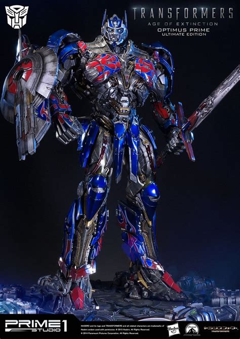 The autobot leader optimus prime charges back into battle with a new alternate mode, a new design, and new weapons. Prime 1 Studio Age of Extinction Optimus Prime Ultimate ...