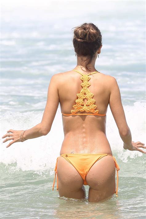 alessandra ambrosio looks stunning in an orange bikini on the beach in rio de janeiro 311217 17