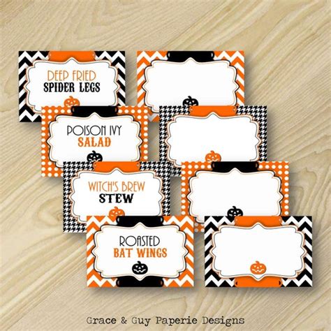 Items Similar To Halloween Labels Halloween Party Printables Food