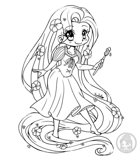 Here is a small collection of princess coloring pages printable for your daughter. disney rapunzel chibi lineart by yampuff | Chibi coloring ...