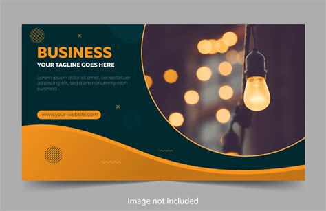 Professional Banner Design With Green And Orange Curves 1225400 Vector