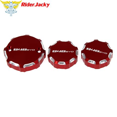 Motorcycle Front Brake Clutch Rear Brake Fluid Reservoir Cover Cap For Ducati Evo