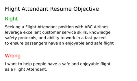 Top 18 Flight Attendant Resume Objective Examples