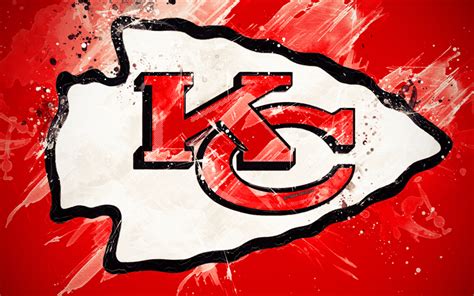 Download Wallpapers Kansas City Chiefs 4k Logo Grunge Art American