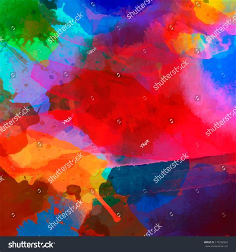 Abstract Watercolor Palette Blue Colors Mix Stock Vector Royalty Free