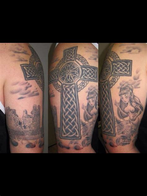 My Celtic Half Sleeve Tattoo With Celtic Cross Selkie Obriens
