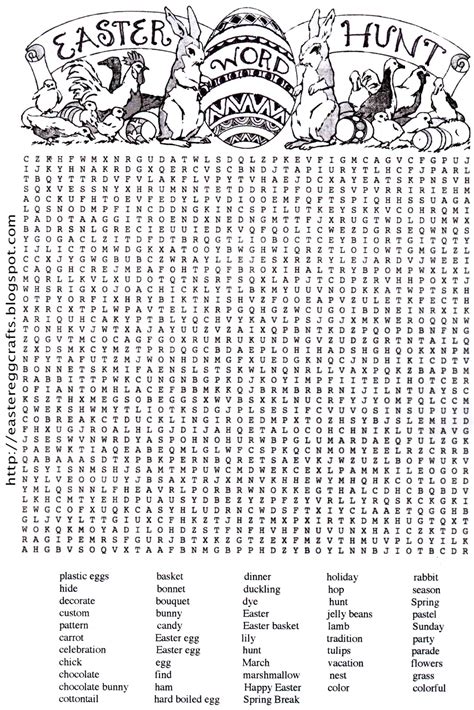 Easter Word Search Printable For Adults Hard