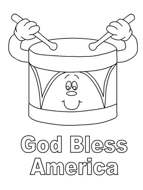 God Bless America On Presidents Day Coloring Page Download And Print