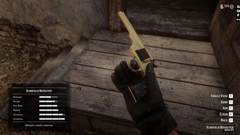 Gunslinger Ebony Grip On Schofield Revolver Red Dead Redemption 2 Mod