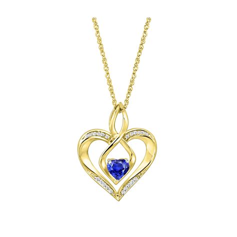 Heart Shaped Blue Sapphire Necklace For Women 14k Gold Etsy