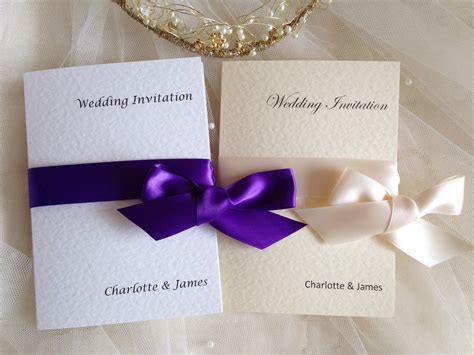 Wrap Ribbon Wedding Invitations | Wedding Invites from £1 each