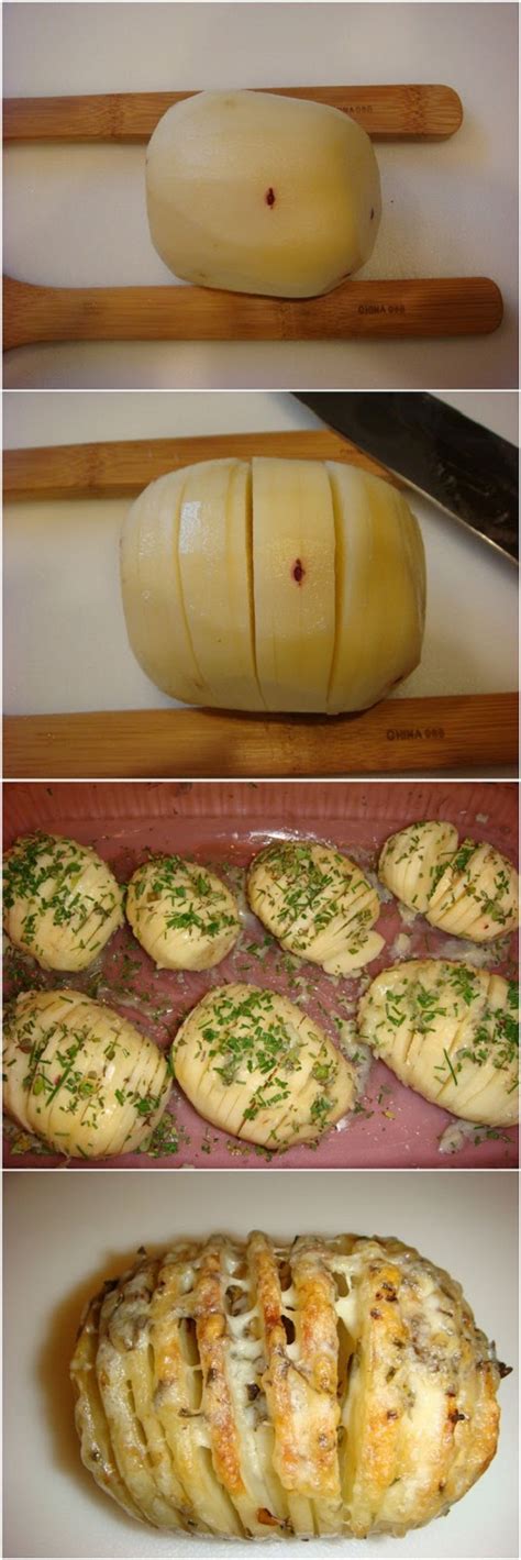 Sliced Baked Potatoes With Herbs And Cheese Recipe Quick And Easy Recipes