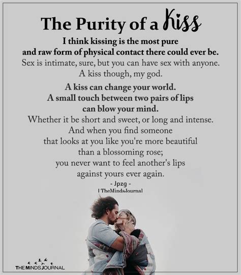 The Purity Of A Kiss Love Quote Picture