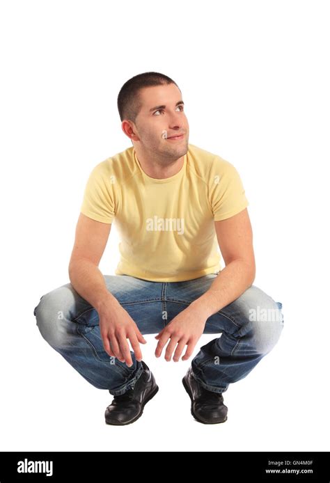 attractive squat squatting cut out stock images and pictures alamy