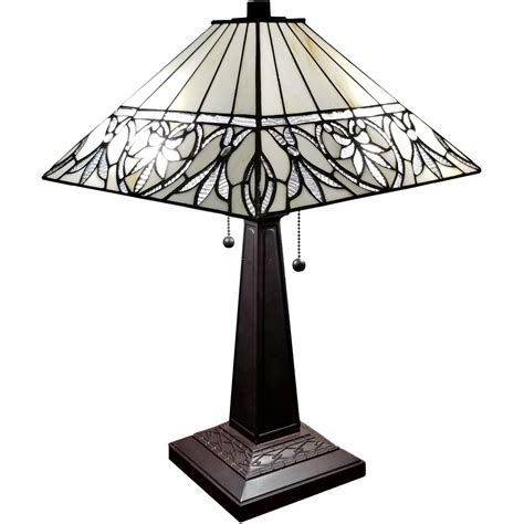 Tiffany Style 2 Light Mission Table Lamp 23 Tall