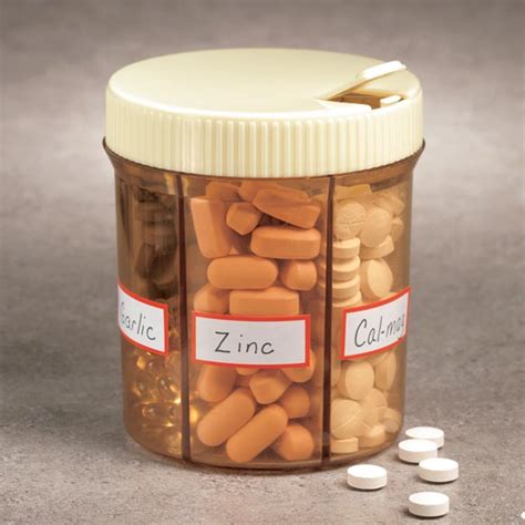 It also allows for a. 6-Section Pill Organizer - Pill Dispenser Organizer ...