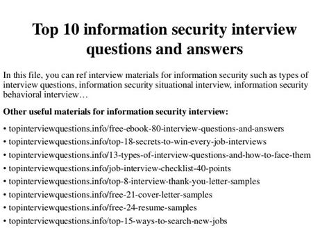 Top 10 Information Security Interview Questions And Answers