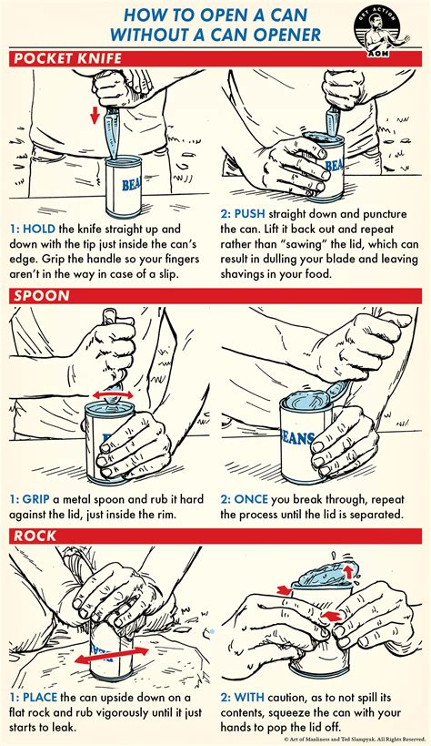 How To Open A Can Without An Opener The Art Of Manliness