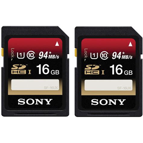 Check spelling or type a new query. Sony 16GB SDHC Memory Card Class 10 UHS-I - 2-Pack SF16UX/TQ B&H