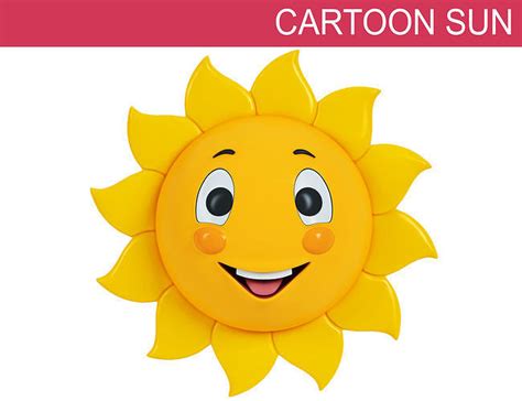 Cartoon Sun 3d Model Cgtrader