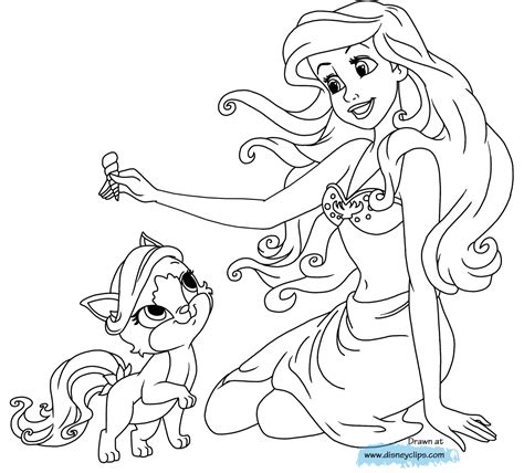 Download or print this amazing coloring page: Princess Palace Pets Coloring Pages - Coloring Home