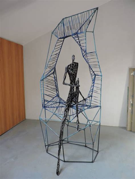 She Explores Spacetime Strar Woman Sculpture By Michele Rizzi