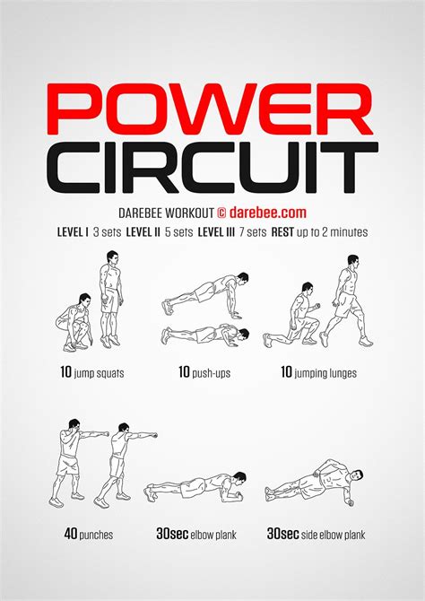 Power Circuit Workout Circuit Training Workouts Circuit Workout