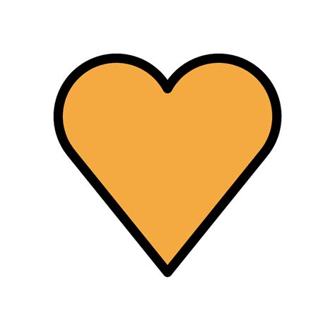 Orange Heart Emoji Clipart Free Download Transparent Png Creazilla