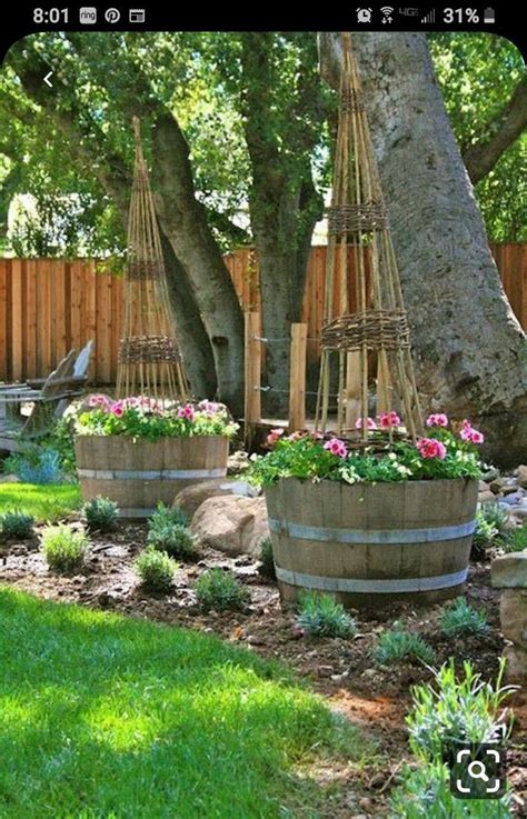 Barrel Garden Ideas Wine Barrel Garden Whiskey Barrel Planter Garden