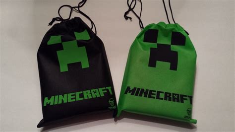 10 Minecraft Bags, Minecraft Goody Bag, Minecraft Pouch, Minecraft Party Favors, Minecraft 