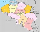 Belgien Karte mit Regionen & Landkarten mit Provinzen