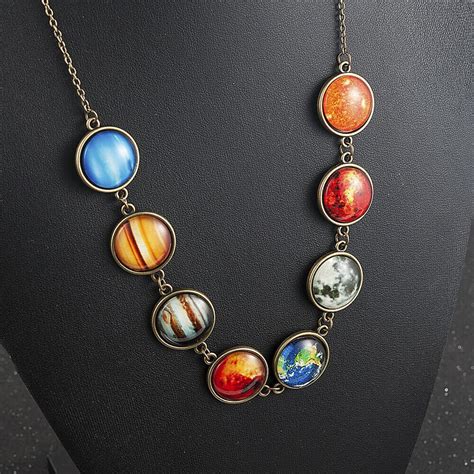 Nasa Full Solar System Space Necklace Neck Chain Jewellery Etsy