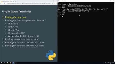 Python Displaying The Time In 12 24 Hour Format Date Time Tutorial