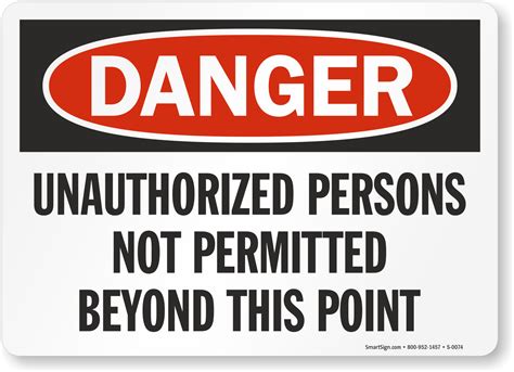 Unauthorized Persons Keep Out Signs