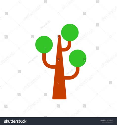 Tree Icons Pack Isolated Tree Symbols Stock Vector Royalty Free