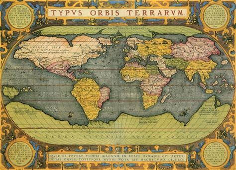 Old World The World Map Antique Maps 114