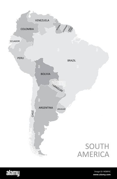 South America Map Stock Vector Image And Art Alamy