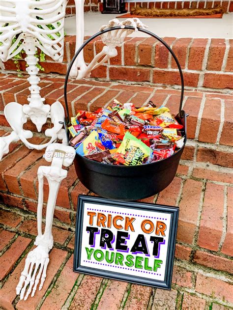 Free Halloween Candy Bowl Printable Sign Trick Or Treat Yourself