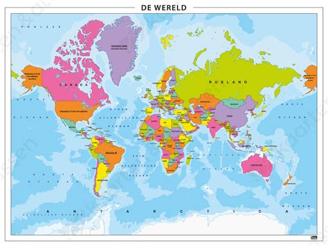 E en wereld met natuurlijke gr en z en. Wereldkaart Met Landen
