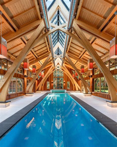 Idesignarch — Stunning Indoor Swimming Pool With Vaulted