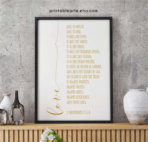 Gold Bible Verse Art Instant Download Wedding Sign Etsy