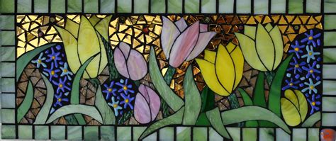 Spring Garden Glass Mosaic Mosaic Flowers Stained Glass Mosaic