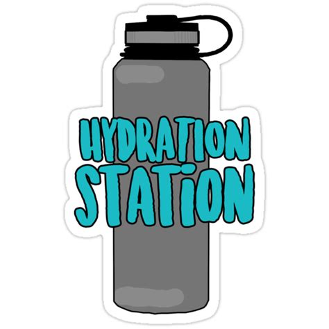 Hydration Station Stickers By Ughlily Redbubble