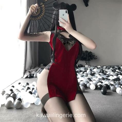 gothic chinese cheongsam traditional dress cosplay lingerie