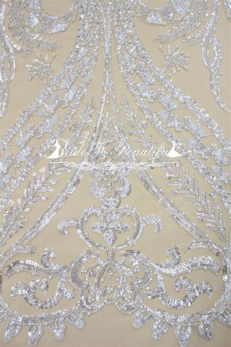 Luxury Couture Lace Fabric With High Quality Beading Milkly Etsy