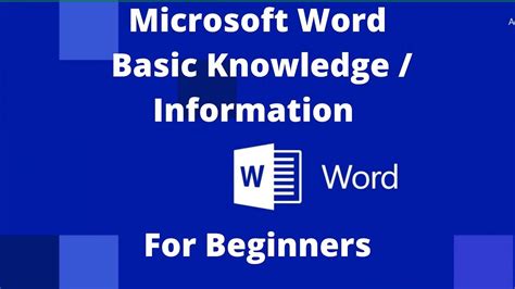 Word Basic Learning And Knowledge Full Tutorial Beginners Guide To