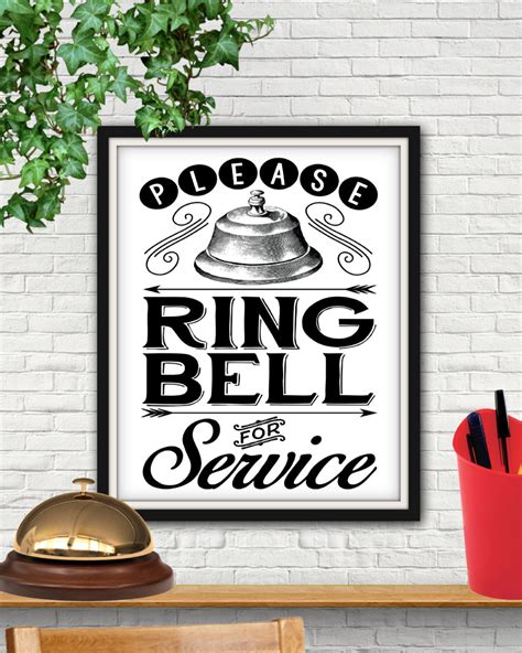 Please Ring Bell For Service Please Ring Bell Ring Bell For Etsy