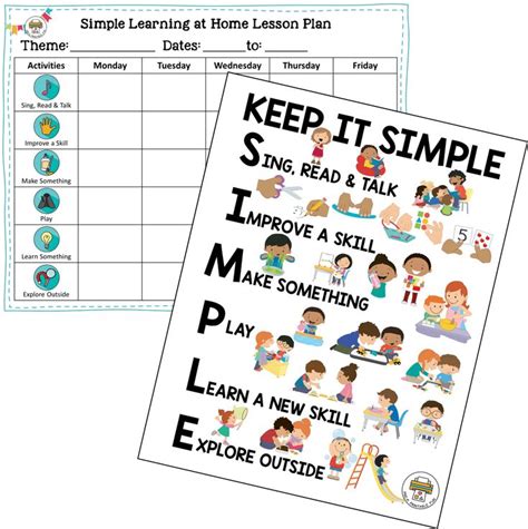 A Simple Approach To Pre K At Home Pre K Printable Fun Home Learning