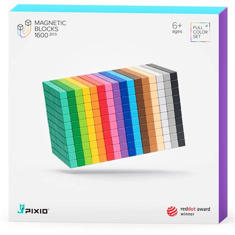 Pixio 1600 Magnetic Blocks In 16 Colors For 6 Free Shipping On Orders