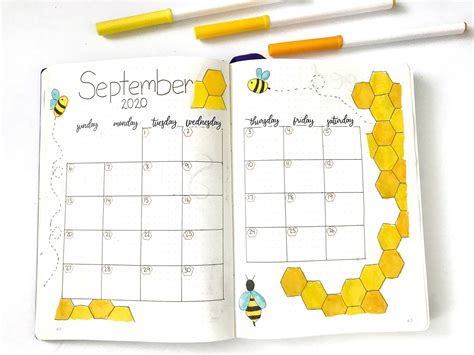 September 2021 Calendar Bullet Journal